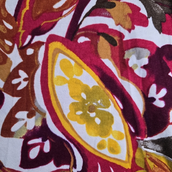 Chico's Watercolor Floral V-Neck Knit Sweater Touch of Cashmere - Picture 9 of 11